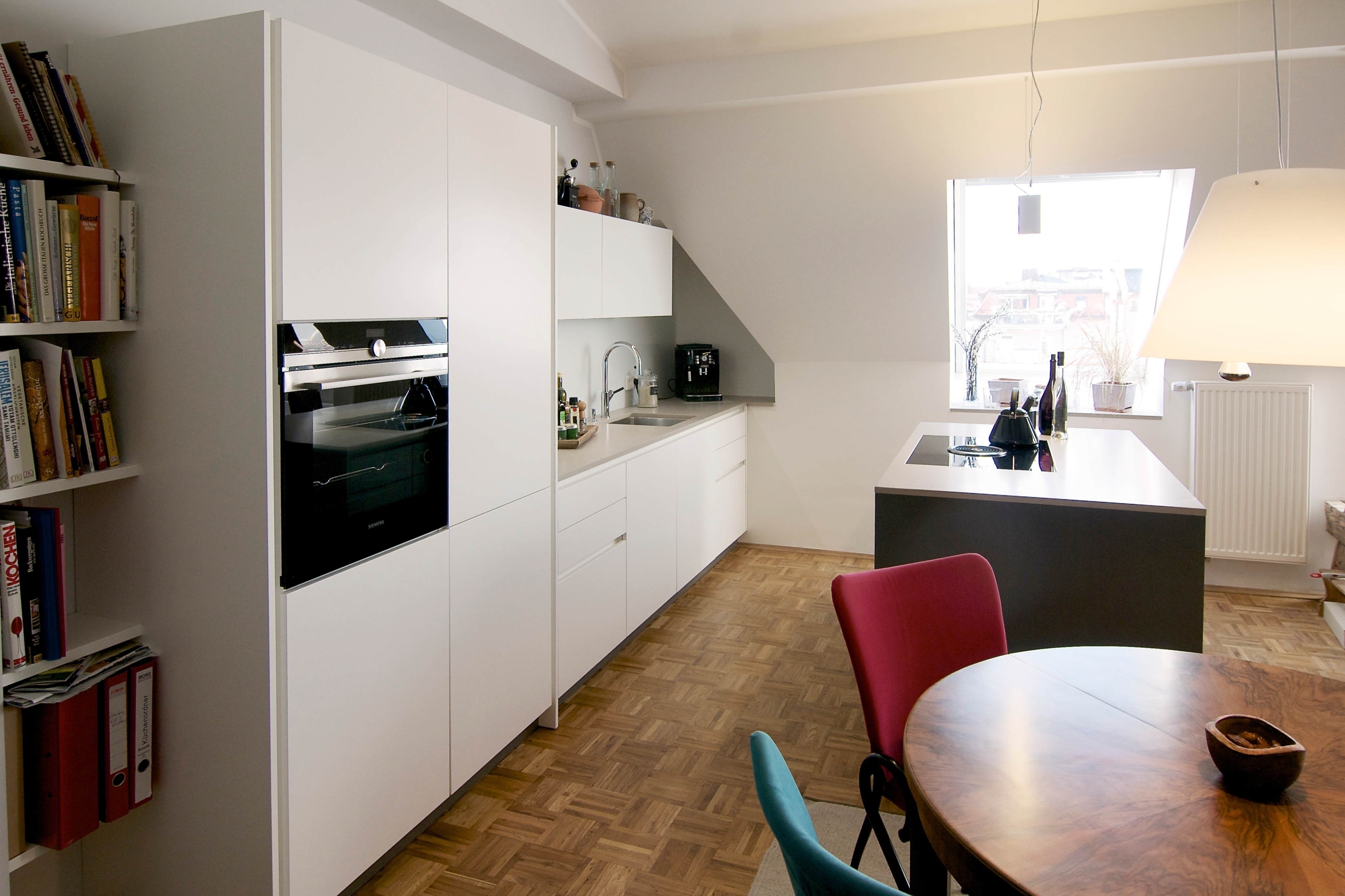 weiße küche kücheninsel